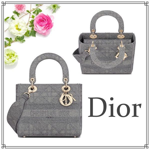 新作!★レディディオール D-ライト 偽物 ミディアムバッグ★M0565OTGY_M932